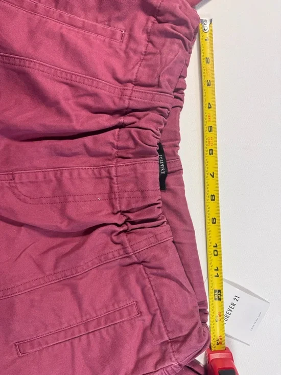 Forever 21 Burgundy/Berry Cargo Jogger Pants - Picture 4 of 5